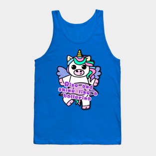 Unicorn with phrase - Rise and shine like a ballerina Tank Top